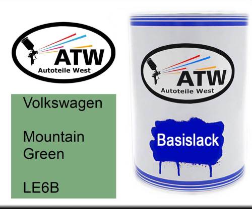 Volkswagen, Mountain Green, LE6B: 500ml Lackdose, von ATW Autoteile West.